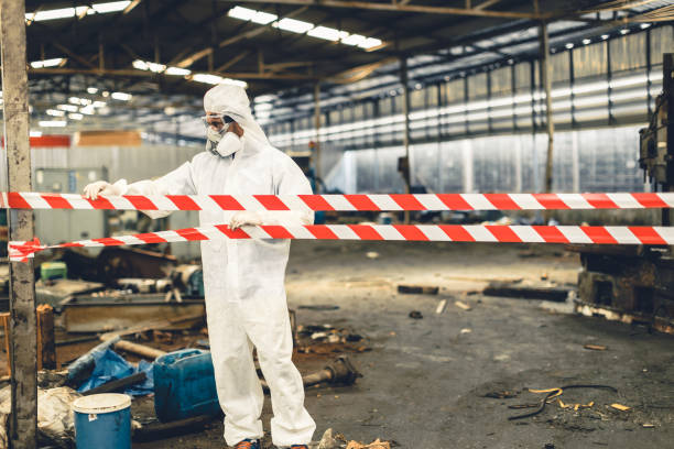 Professional Biohazard Cleanup technician working in Spring Branch, TX